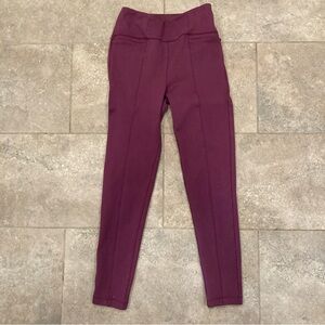 Betabrand Womens Pants Plum Power Down Pant Skinny Size Small with Pockets